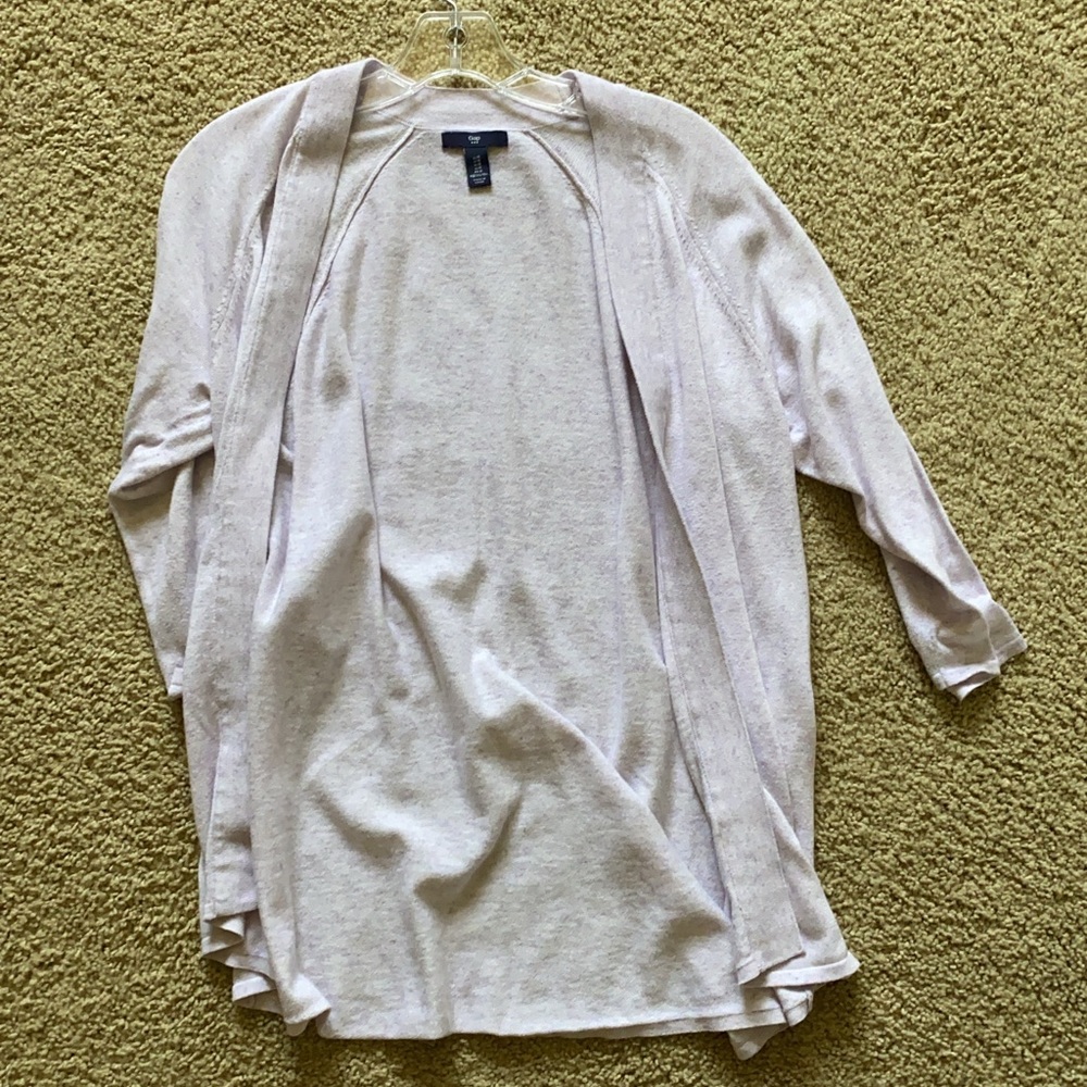 light purple cardigan